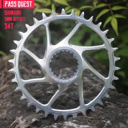 PASS QUEST 3mm Offset for Shimano Boost Direct Mount Chainring 6mm Offset for Shimano Deore M6100 M7100 M8100 M9100 ROUND