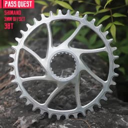 PASS QUEST 3mm Offset for Shimano Boost Direct Mount Chainring 6mm Offset for Shimano Deore M6100 M7100 M8100 M9100 ROUND