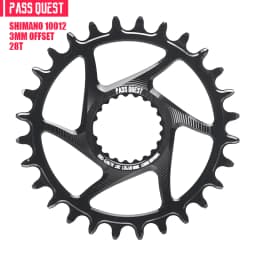 PASS QUEST 3mm Offset for Shimano Boost Direct Mount Chainring 6mm Offset for Shimano Deore M6100 M7100 M8100 M9100 ROUND
