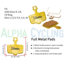 10 Pairs/20 PCS, Full Metal Bicycle Disc Brake Pads for SHIMANO SRAM AVID HAYES Magura Formula Hope and Scooter