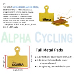 10 Pairs/20 PCS, Full Metal Bicycle Disc Brake Pads for SHIMANO SRAM AVID HAYES Magura Formula Hope and Scooter