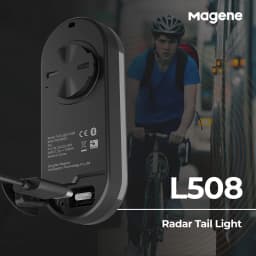 Magene Radar Bike Tail Light L508 Bicycle Rear Brake Sensing Lamp Saddle Seatpost ChargingEbike Waterproof LED Cycling Taillight