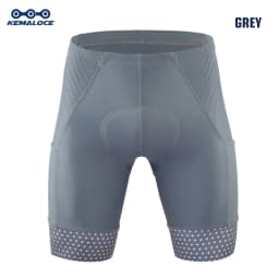 KEMALOCE Cycling Shorts Men Blank Black&Grey&Red Gel Pad Summer Bike Shorts Road Racing Compression Reflective Bicycle Knicker
