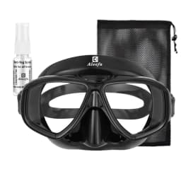 Hyperopia Diving Mask with Tempered Glasses Lens. Antifog Spray,Farsighted Dive Glasses swimming Goggles with nose cover