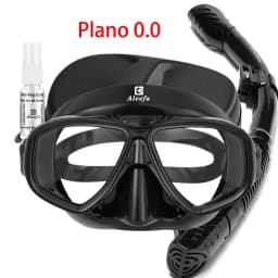Hyperopia Diving Mask with Tempered Glasses Lens. Antifog Spray,Farsighted Dive Glasses swimming Goggles with nose cover
