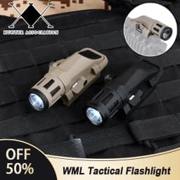 WADSN WML GEN2 Tactical Airsoft LED Strobe Flashlight Helmet Hunting Light Outdoor Lighting Fit 20mm Rail 400 Lumens