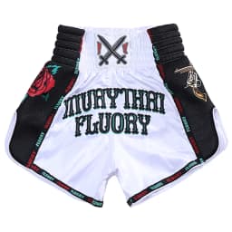 Fluory Muay Thai Boxing Shorts Colorful Line Rose Embroidery Women's Fitness Gym Sportswear Active Wear Casual Pants