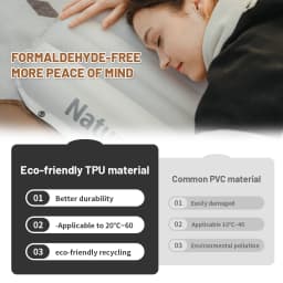 Naturehike Libamboo Inflatable Cushion Camping Ultralight Mat Outdoor Foot Pump Sleeping Pad 2 In 1 Backpacking Air Mattress