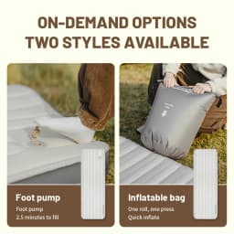 Naturehike Libamboo Inflatable Cushion Camping Ultralight Mat Outdoor Foot Pump Sleeping Pad 2 In 1 Backpacking Air Mattress