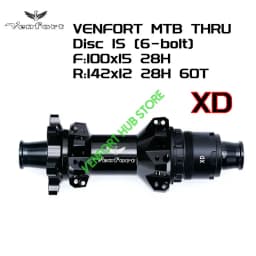 2022 NEW Black VENFORT 240 EXP 180 MTB Bike 28H Naben 6-bolt In Front 100*15 Rear142 *12mm 100/135mmUltra Light MTB HUB