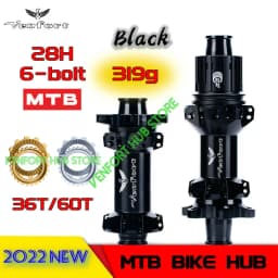 2022 NEW Black VENFORT 240 EXP 180 MTB Bike 28H Naben 6-bolt In Front 100*15 Rear142 *12mm 100/135mmUltra Light MTB HUB
