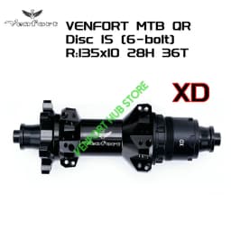 2022 NEW Black VENFORT 240 EXP 180 MTB Bike 28H Naben 6-bolt In Front 100*15 Rear142 *12mm 100/135mmUltra Light MTB HUB