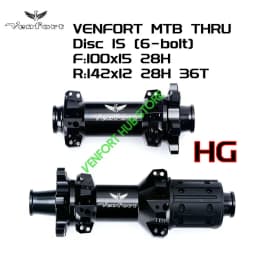 2022 NEW Black VENFORT 240 EXP 180 MTB Bike 28H Naben 6-bolt In Front 100*15 Rear142 *12mm 100/135mmUltra Light MTB HUB