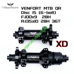 2022 NEW Black VENFORT 240 EXP 180 MTB Bike 28H Naben 6-bolt In Front 100*15 Rear142 *12mm 100/135mmUltra Light MTB HUB