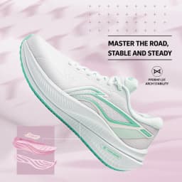 Li-Ning Women's YUEYING 5 Optimized Cushion Running Shoes with Wide Toe Box TEMPO BOUNSE Reflective LiNing Sneaker ARHW004