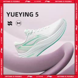 Li-Ning Women's YUEYING 5 Optimized Cushion Running Shoes with Wide Toe Box TEMPO BOUNSE Reflective LiNing Sneaker ARHW004