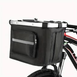 1pc Bike Basket Folding Small Pet Cat Dog Carrier Front Removable Bicycle Handlebar Basket Quick Release Easy Install