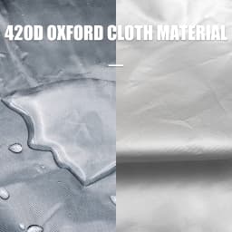 KOETSU 420D Marine Grade Anti-Fade and Tear-Resistant Rubber Boat Cover Sunshade Inflatable Boat Cover Silver Boat Cover