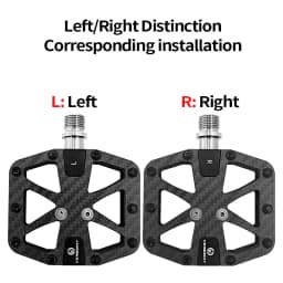 BXT Ultralight Carbon Fiber Bicycle Pedals Titanium Axle 3 Bearings Pedals MTB Road Bike Lightweight Flat Pedals