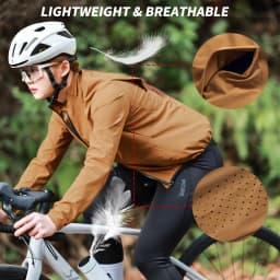 WOSAWE Unisex Cycling Jacket Water-Resistant Lightweight Men's Windbreaker Dual-Headed YKK Zipper Reflective