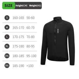 WOSAWE Unisex Cycling Jacket Water-Resistant Lightweight Men's Windbreaker Dual-Headed YKK Zipper Reflective