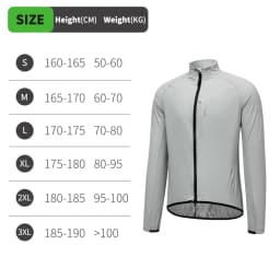 WOSAWE Unisex Cycling Jacket Water-Resistant Lightweight Men's Windbreaker Dual-Headed YKK Zipper Reflective