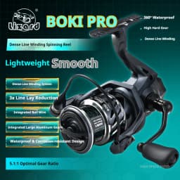 Lizard Fishing BOKI PRO Reel Worm Shaft Slow Oscillated System 360° Waterproof Anti Corrosion Lure Sea Fishing Spinning Reel