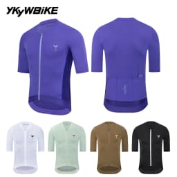 YKYW 2025 Summer Purple Cycling Jersey Men Short Sleeve Tights Tops  Bicycle Shirt Breathable Pro Team Road Bike Race Clothing
