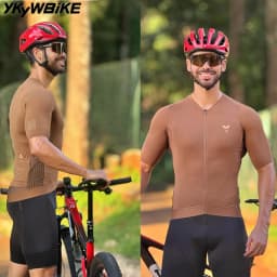 YKYW 2025 Summer Purple Cycling Jersey Men Short Sleeve Tights Tops  Bicycle Shirt Breathable Pro Team Road Bike Race Clothing