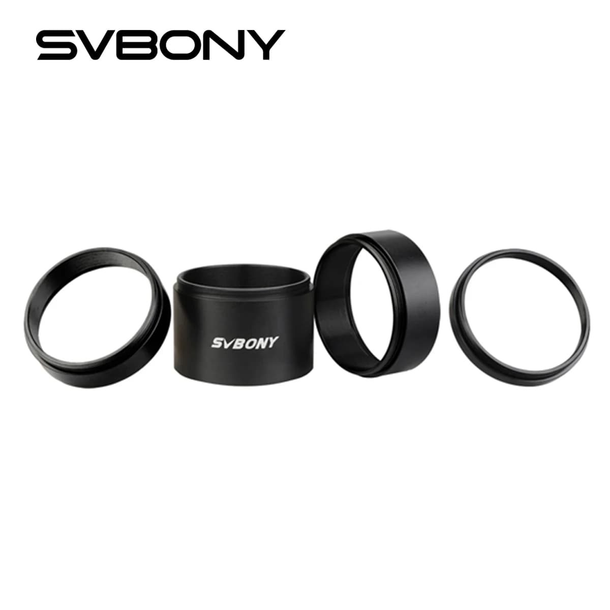 SVBONY 2" M48 Extension Tube Kit 5/10/15/30mm M48x0.75 on Both Sides for Astronomy Professional Telescope Astrophotography SV119
