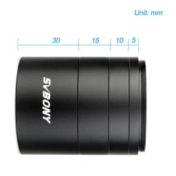SVBONY 2" M48 Extension Tube Kit 5/10/15/30mm M48x0.75 on Both Sides for Astronomy Professional Telescope Astrophotography SV119