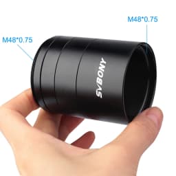 SVBONY 2" M48 Extension Tube Kit 5/10/15/30mm M48x0.75 on Both Sides for Astronomy Professional Telescope Astrophotography SV119