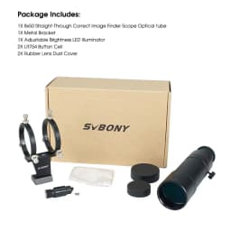 SVBONY SV208 Astronomical Telescope Finder Scope W/ Illuminated 8x50 Straight-Through Correct Image