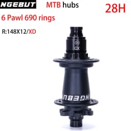 NGEBUT 690 rings Bicycle Hub Sealed Bearing 6-bolt Disc Brake J-Bend 28/32 Holes  BOOST MTB Hub HG XD MS148*12 110*15