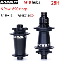 NGEBUT 690 rings Bicycle Hub Sealed Bearing 6-bolt Disc Brake J-Bend 28/32 Holes  BOOST MTB Hub HG XD MS148*12 110*15