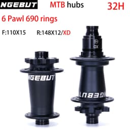 NGEBUT 690 rings Bicycle Hub Sealed Bearing 6-bolt Disc Brake J-Bend 28/32 Holes  BOOST MTB Hub HG XD MS148*12 110*15