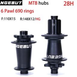 NGEBUT 690 rings Bicycle Hub Sealed Bearing 6-bolt Disc Brake J-Bend 28/32 Holes  BOOST MTB Hub HG XD MS148*12 110*15