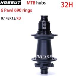 NGEBUT 690 rings Bicycle Hub Sealed Bearing 6-bolt Disc Brake J-Bend 28/32 Holes  BOOST MTB Hub HG XD MS148*12 110*15
