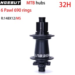 NGEBUT 690 rings Bicycle Hub Sealed Bearing 6-bolt Disc Brake J-Bend 28/32 Holes  BOOST MTB Hub HG XD MS148*12 110*15