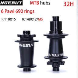 NGEBUT 690 rings Bicycle Hub Sealed Bearing 6-bolt Disc Brake J-Bend 28/32 Holes  BOOST MTB Hub HG XD MS148*12 110*15