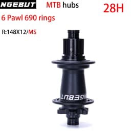 NGEBUT 690 rings Bicycle Hub Sealed Bearing 6-bolt Disc Brake J-Bend 28/32 Holes  BOOST MTB Hub HG XD MS148*12 110*15