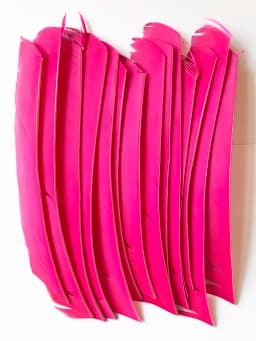 100Pcs Left Wing Archery Arrow Spiral Twist Wrap Full Lenght Feathers 18-25 CM Real Turkey Fletches Hunting Fletching DIY