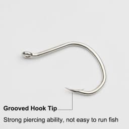500pcs Fishing Hook Jigging Eyed Head Bright Tin Jighead Fishhook Rustproof for Pike Tuna Bass Sea Fishing Accessory Goods Pesca