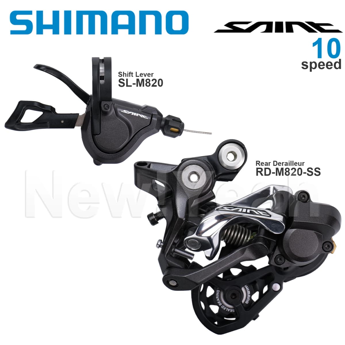 SHIMANO SAINT M820 10v Groupset with Shifter SL-M820 and Rear Derailleur RD-M820-SS 10-speed Original Parts