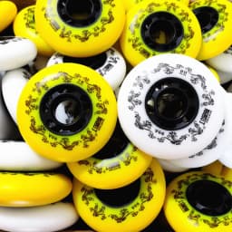 8pcs White/Yellow Inline Roller Skates Wheels 90A Freestyle Durable Tire 72mm 76mm 80mm Roller Skate Seba Replace Blading Wheel