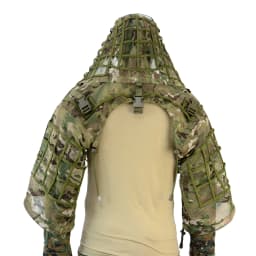 ROCOTACTICAL Tactical Ghillie Suit Breathable Ghillie Viper Hood with 3D Leafy Stripes Sniper Coat for Wargame, Hunting, CS