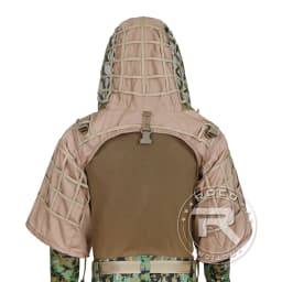 ROCOTACTICAL Tactical Ghillie Suit Breathable Ghillie Viper Hood with 3D Leafy Stripes Sniper Coat for Wargame, Hunting, CS