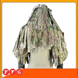 ROCOTACTICAL Tactical Ghillie Suit Breathable Ghillie Viper Hood with 3D Leafy Stripes Sniper Coat for Wargame, Hunting, CS