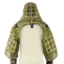 ROCOTACTICAL Tactical Ghillie Suit Breathable Ghillie Viper Hood with 3D Leafy Stripes Sniper Coat for Wargame, Hunting, CS