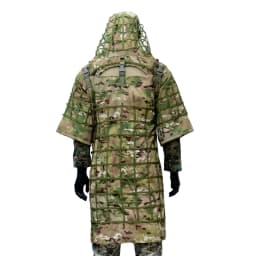 ROCOTACTICAL Tactical Ghillie Suit Breathable Ghillie Viper Hood with 3D Leafy Stripes Sniper Coat for Wargame, Hunting, CS
